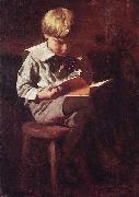 Thomas Pollock Anshutz Boy Reading: Ned Anshutz France oil painting reproduction